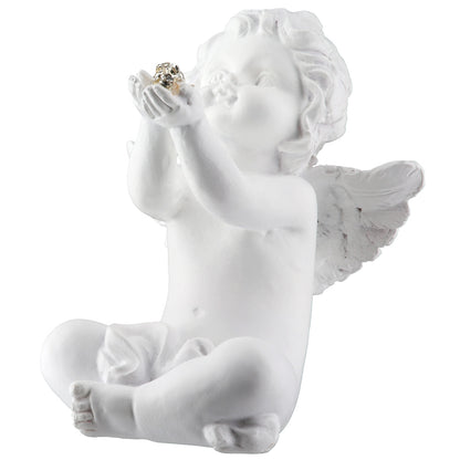 Engel Figur „Azrael“ von Gilde – Kunstharz Deko mit Kugel 8,5 cm