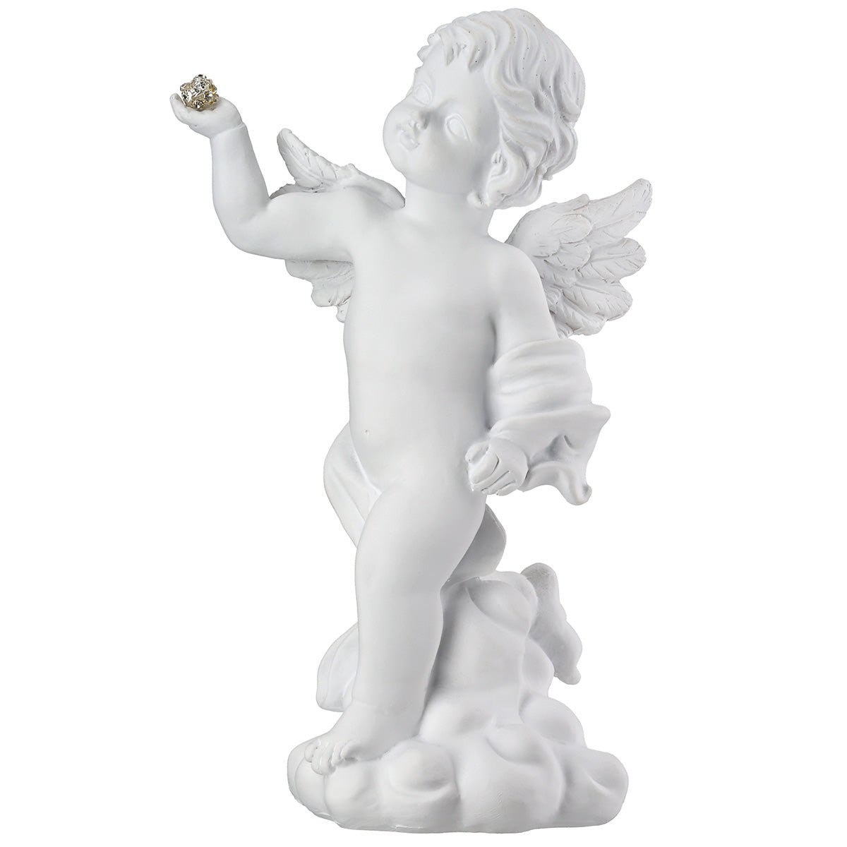 Engel Figur „Azrael“ von Gilde – Kunstharz Deko mit Kugel 18 cm