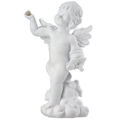 Engel Figur „Azrael“ von Gilde – Kunstharz Deko mit Kugel 18 cm