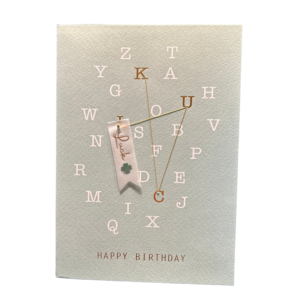 Geburtstagskarte „Happy Birthday/Luck“ mit Umschlag von räder design