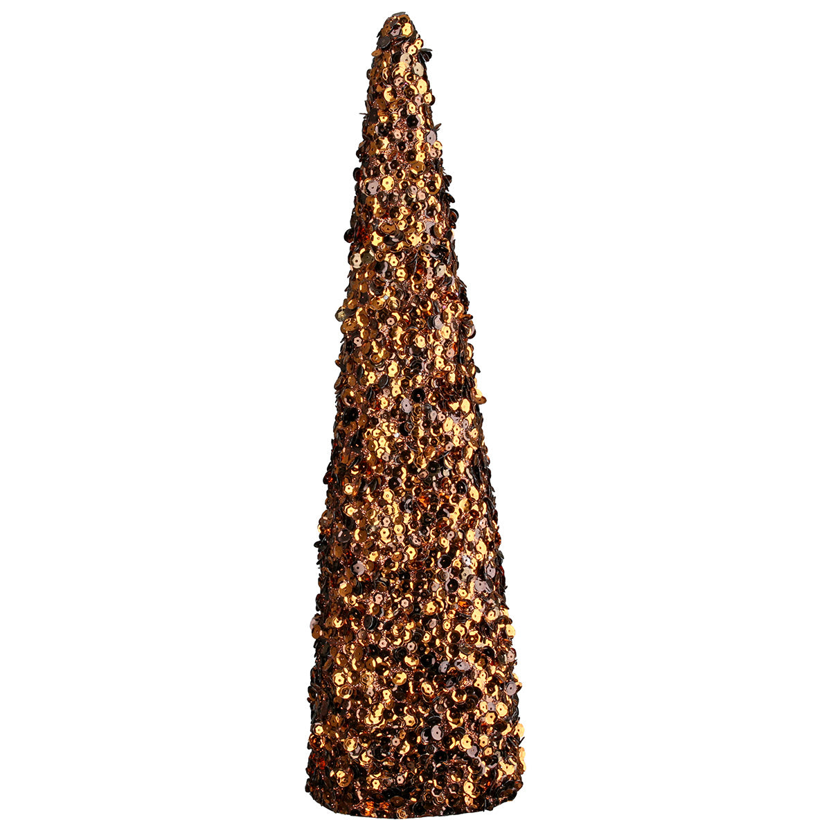 Dekoobjekt „Lunaria“ von Gilde – Bronzefarbener Kegel 47 cm