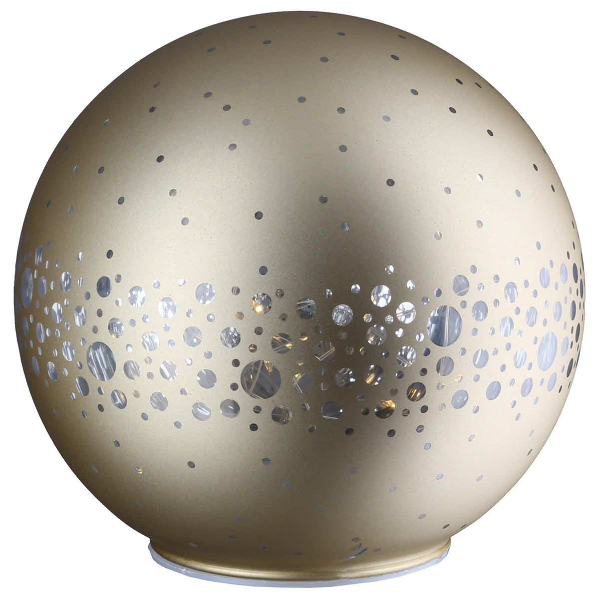 LED Kugel „Fiora“ von Gilde – Glas Deko goldfarben gepunktet 10 cm