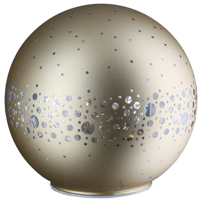 LED Kugel „Fiora“ von Gilde – Glas Deko goldfarben gepunktet 10 cm