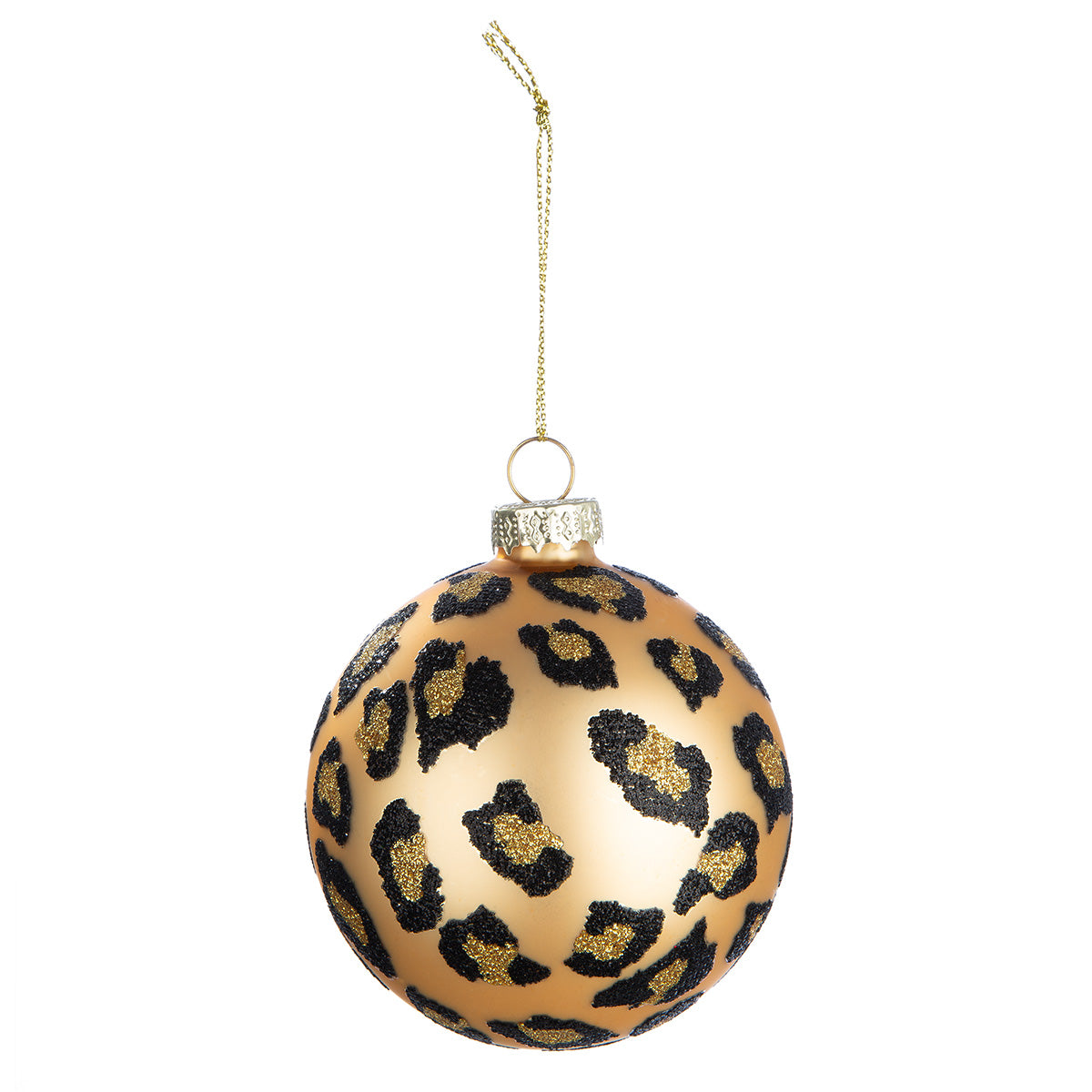 Baumkugel „Leopard“ von Gilde – Weihnachtskugel Glas Ø 8 cm