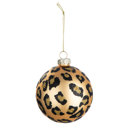 Baumkugel „Leopard“ von Gilde – Weihnachtskugel Glas Ø 8 cm