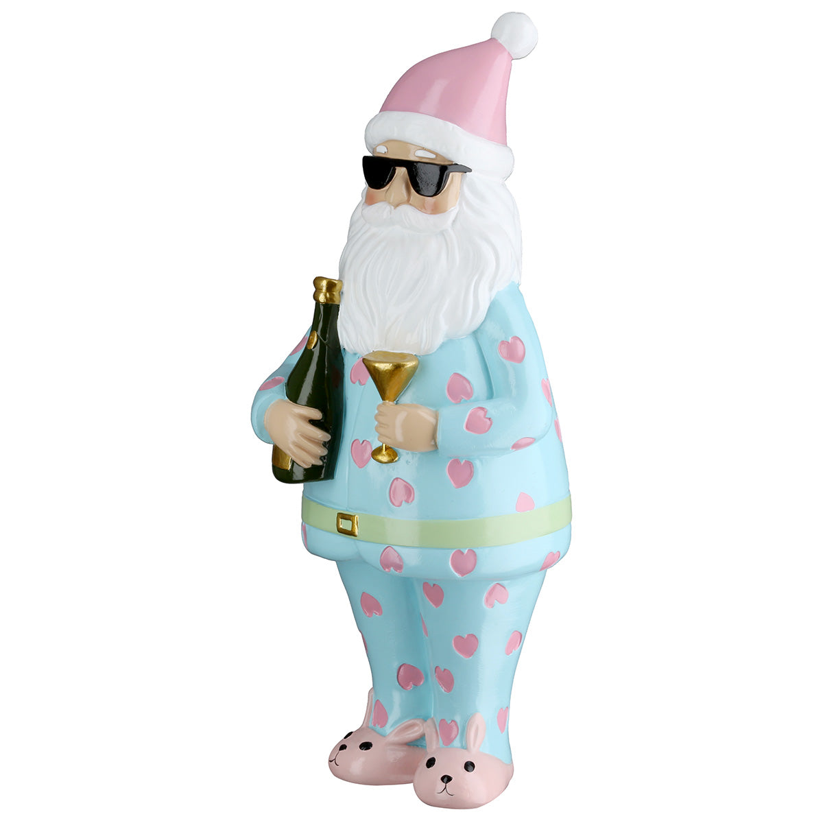 Santa „Crazy Xmas“ von Gilde – Weihnachtsfigur mit Herzen 22,5 cm
