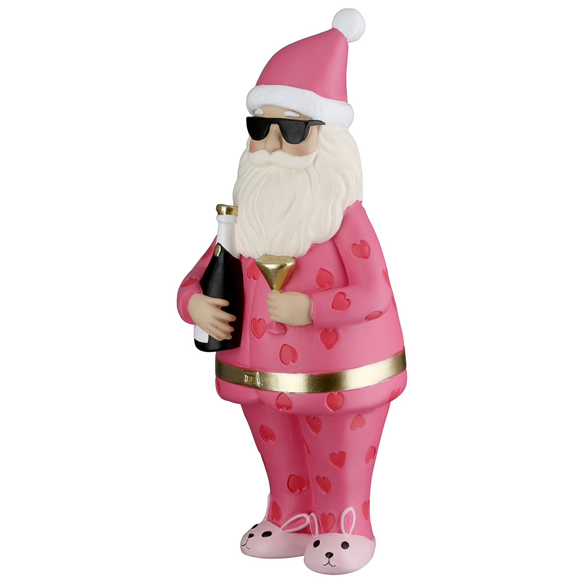 Santa „Crazy Xmas“ von Gilde – Weihnachtsfigur Pink Rosa 22,5 cm