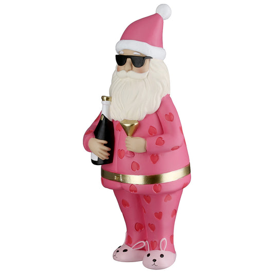 Santa „Crazy Xmas“ von Gilde – Weihnachtsfigur Pink Rosa 22,5 cm