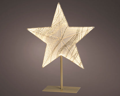 LED Stern „Eclipse“ von Gilde – Goldfarben mit 156 LEDs 50 cm