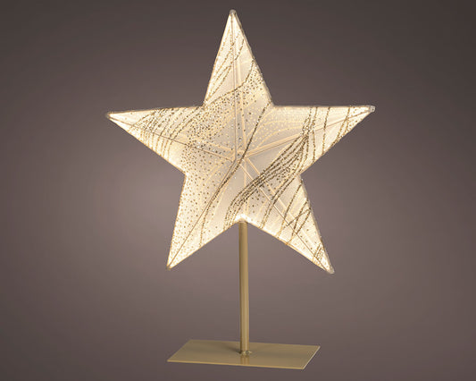 LED Stern „Eclipse“ von Gilde – Goldfarben mit 156 LEDs 50 cm