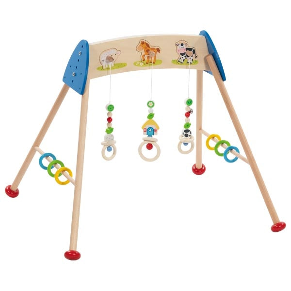 Spielbogen Tierstimmen Bauernhof, Greif- und Spieltrainer von goki Baby