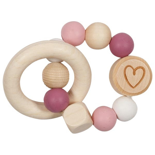 Greifling Elastik Herz, pink von goki