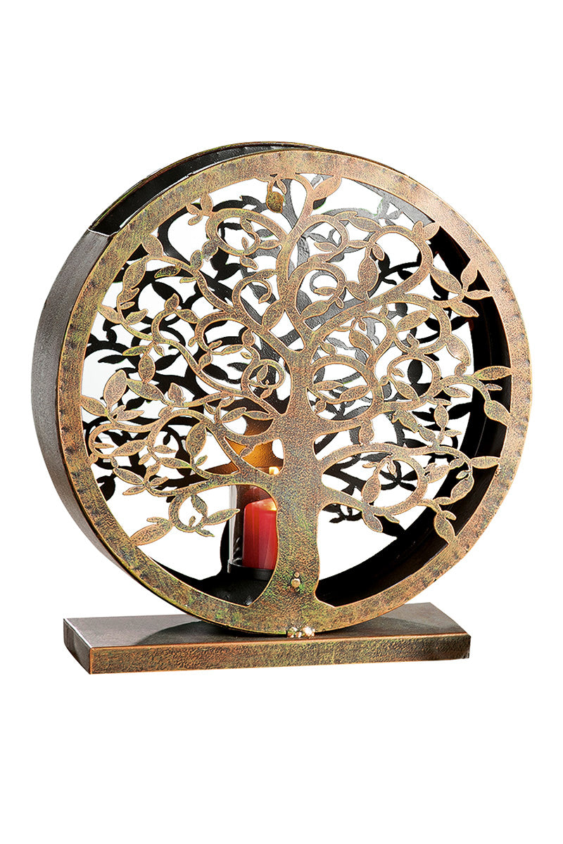 Windlicht „Lebensbaum“ 2er Set von Gilde – Kupferfarben 45 cm