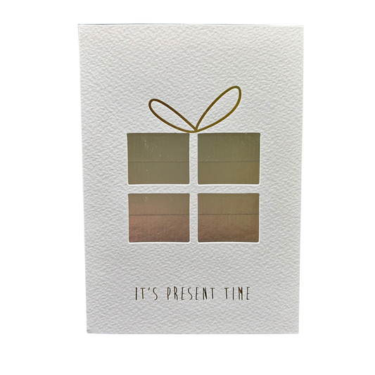 Weihnachtskarte It‘s present time von räder design