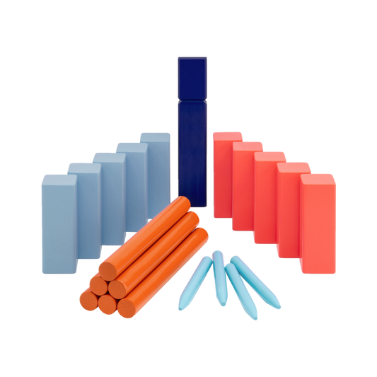 Kubb von Remember Wikingerspiel Farbenfroh Outdoorspiel Garten Holzspiel Farbig