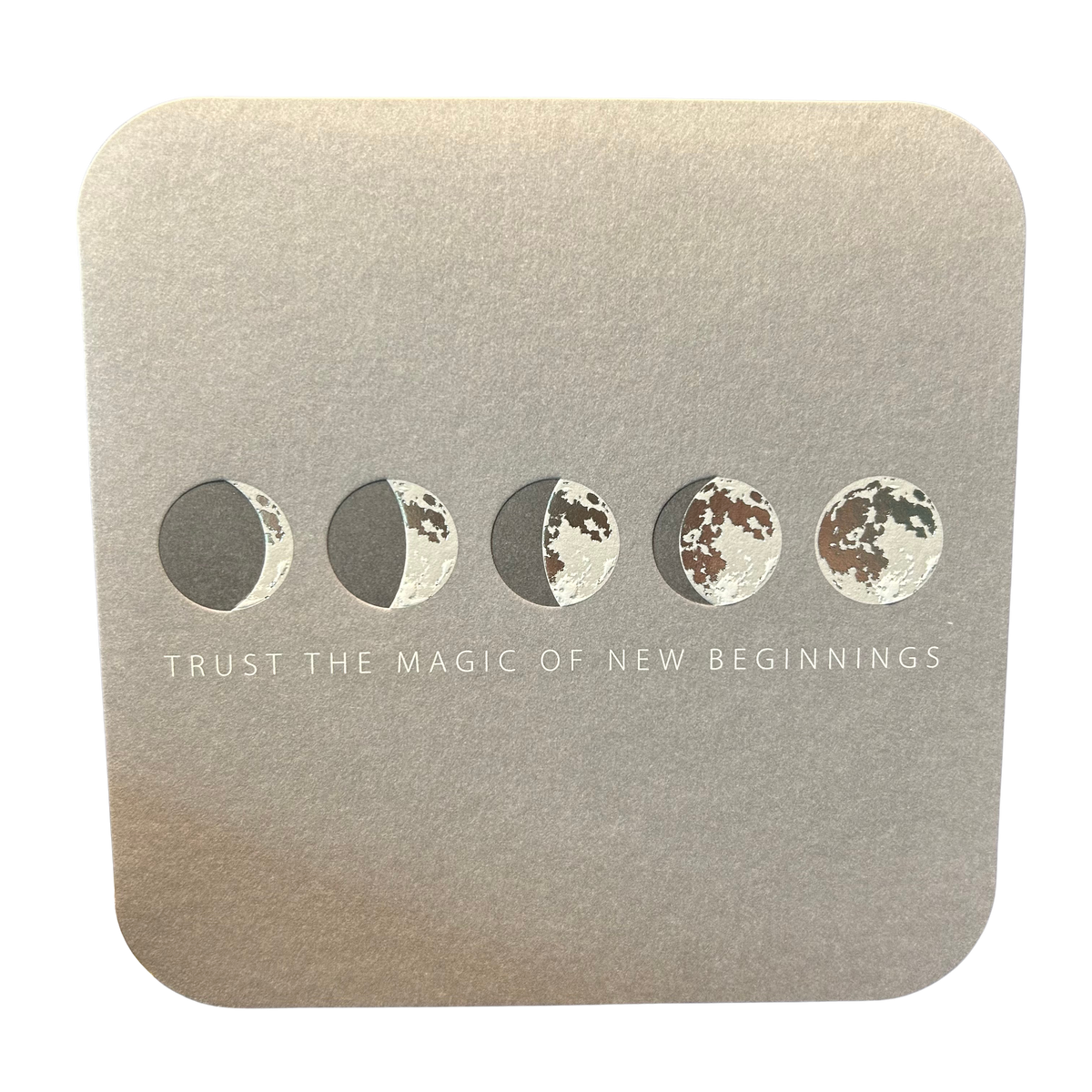 Karte „Trust the magic og New beginnings“ mit Umschlag von räder design