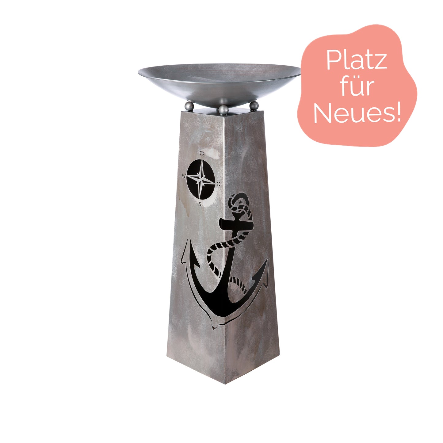 Maritimer Schalenständer Anker aus Metall  von Gilde - Hingucker - 95cm hoch - skandinavisch