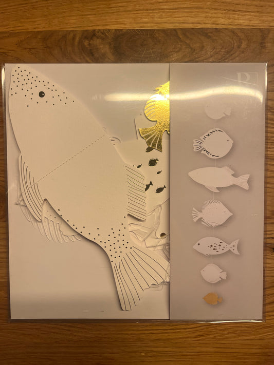 Papierkette Girlande Fische Meer von räder Papier 77cm lang