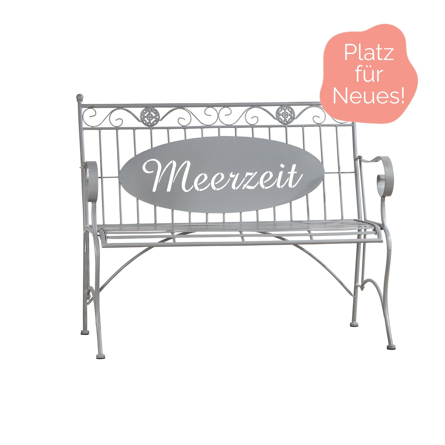 Maritime bench Meerzeit made of metal by Gilde - Eye-catcher - Sea Nordic