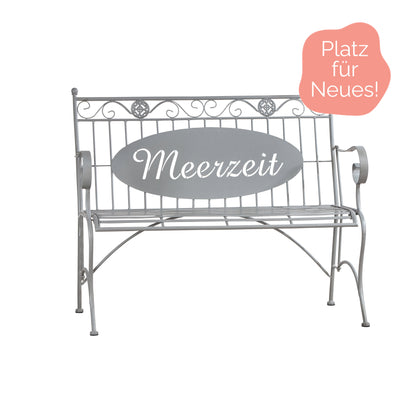 Maritime bench Meerzeit made of metal by Gilde - Eye-catcher - Sea Nordic