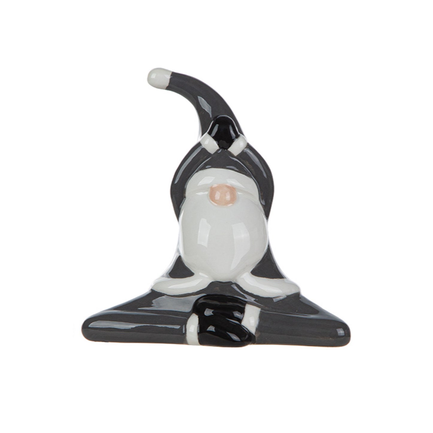 Yoga Santa „Grigio“ von Gilde – Keramik Weihnachtsfigur 11 cm