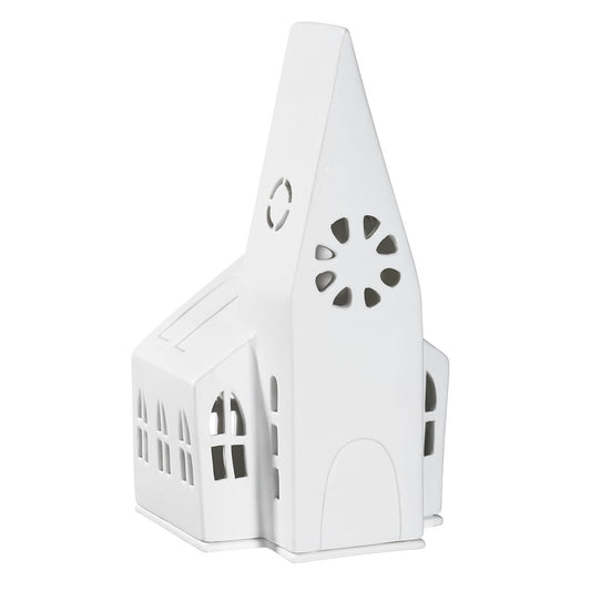 Lichthaus Kirche (groß) aus Porzellan von räder design - Weihnachten Weihnachtsdekoration