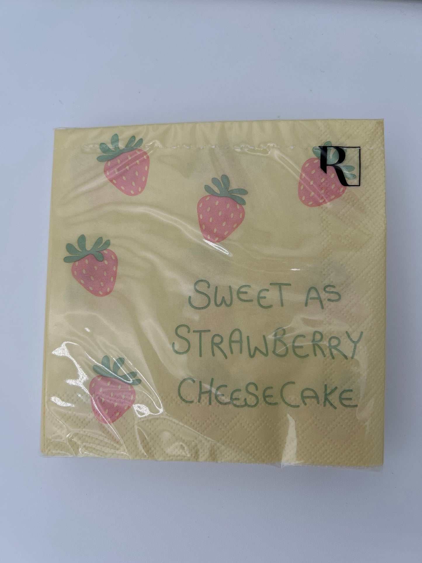 Cocktailservietten Sweet as Strawberry Erdbeeren Servietten Serviette 25x25cm Neuheit 2026 von räder design