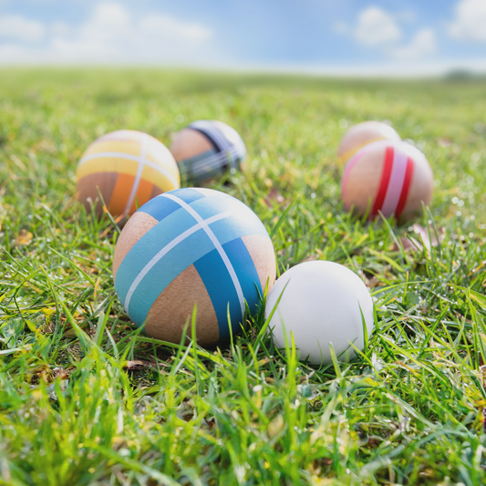 Boccia von Remember Farbenfrohes Retro Outdoor Spiel aus Holz