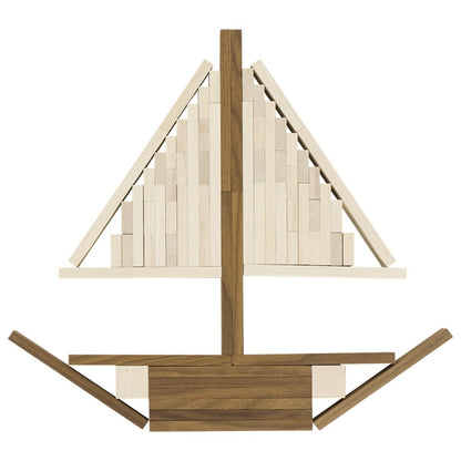 Bausteine II, goki nature 200 Holzbausteine - Naturholz für Kinder Bauen Steine