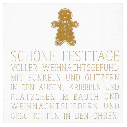 Cocktailserviette 25x25 cm "Schöne Festtage" von räder design - Weihnachten Weihnachtsdekoration