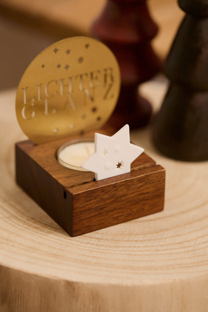 Lichtszene Lichterglanz Porzellan & Metall von räder design Weihnachtsdekoration Maße: 7,5x6,5x9,6cm