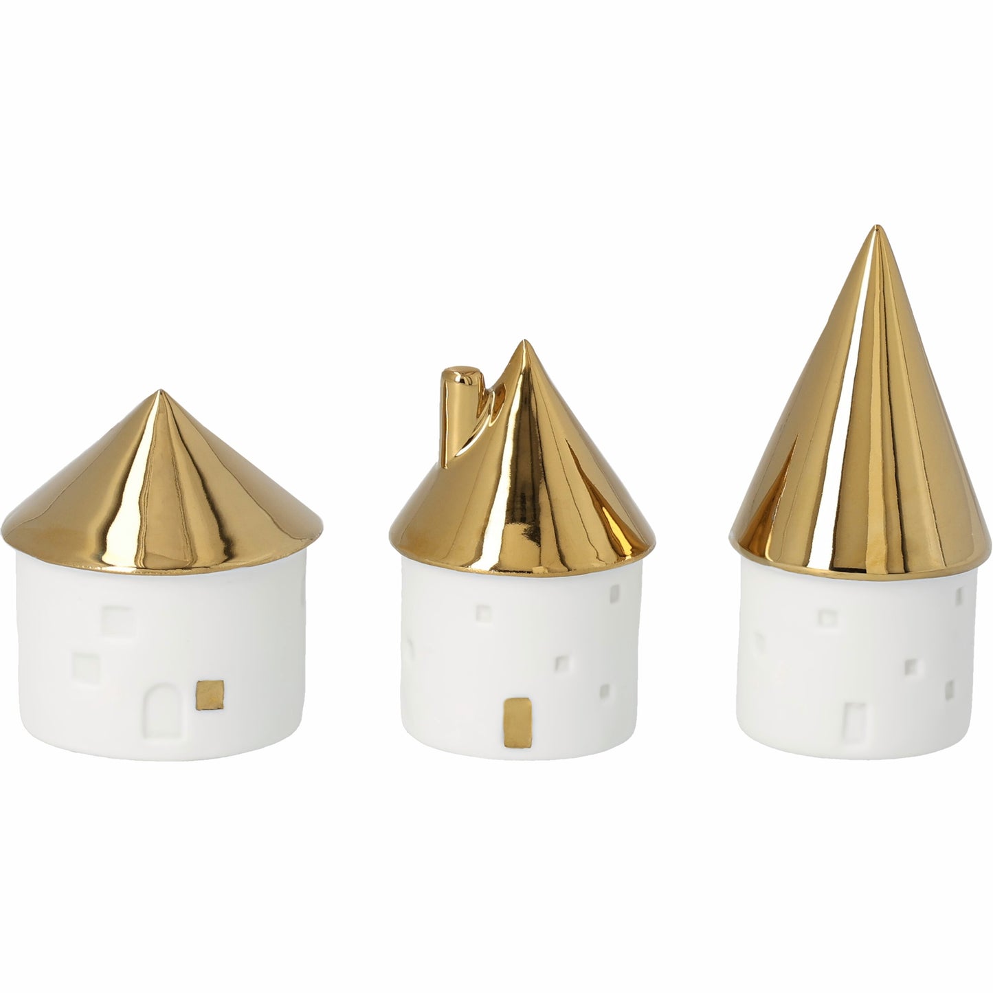 Minihäuschen Set aus Porzellan von räder design Weihnachtsdekoration Maße: H.3,5-5,5cm