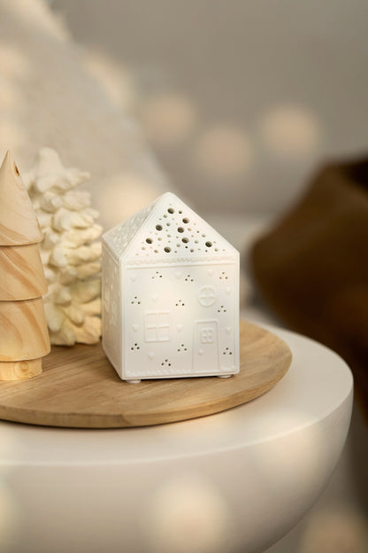 LED Lichthaus Lebkuchen von räder design – Festliches Porzellanhaus mit warmem LED-Licht