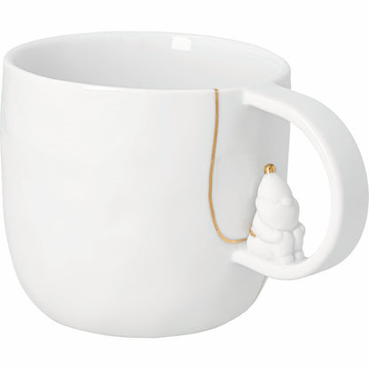 Tasse Santa von räder design – Weihnachtlicher Porzellanbecher mit goldenen Details