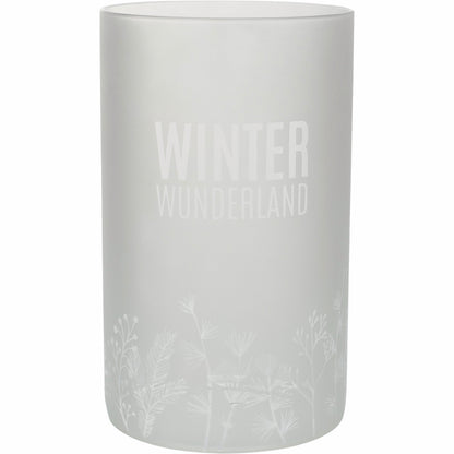 Weihnachtswindlicht „Winterwunderland“ von Räder Design – Windlicht Ø 15 cm, Höhe 24,8 cm