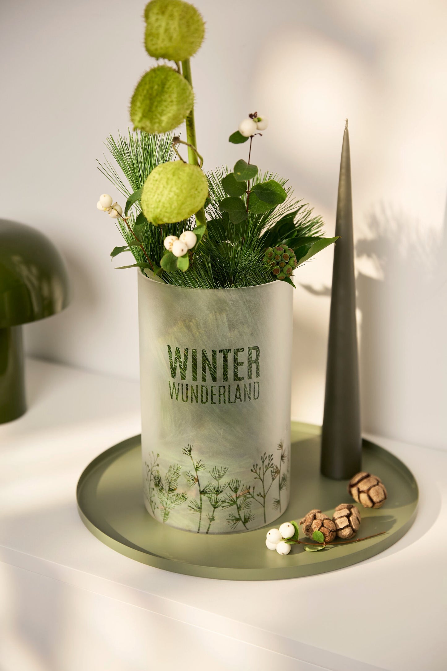 Weihnachtswindlicht „Winterwunderland“ von Räder Design – Windlicht Ø 15 cm, Höhe 24,8 cm
