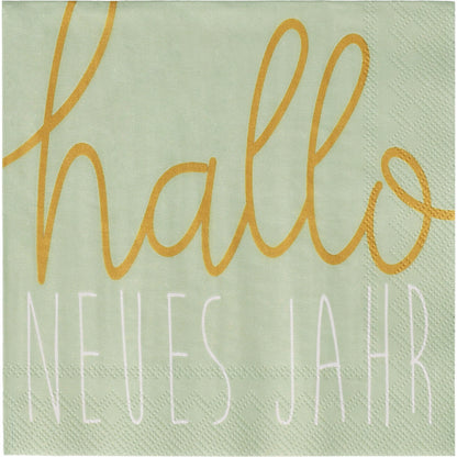 Cocktailserviette Hallo neues Jahr 25x25cm von räder design