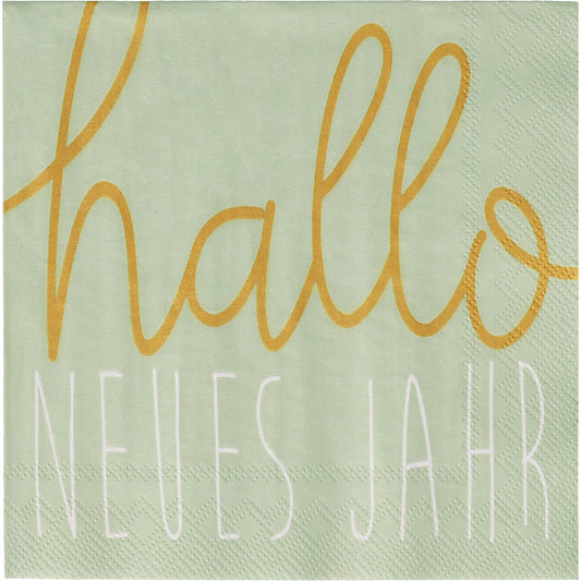 Cocktailserviette Hallo neues Jahr 25x25cm von räder design