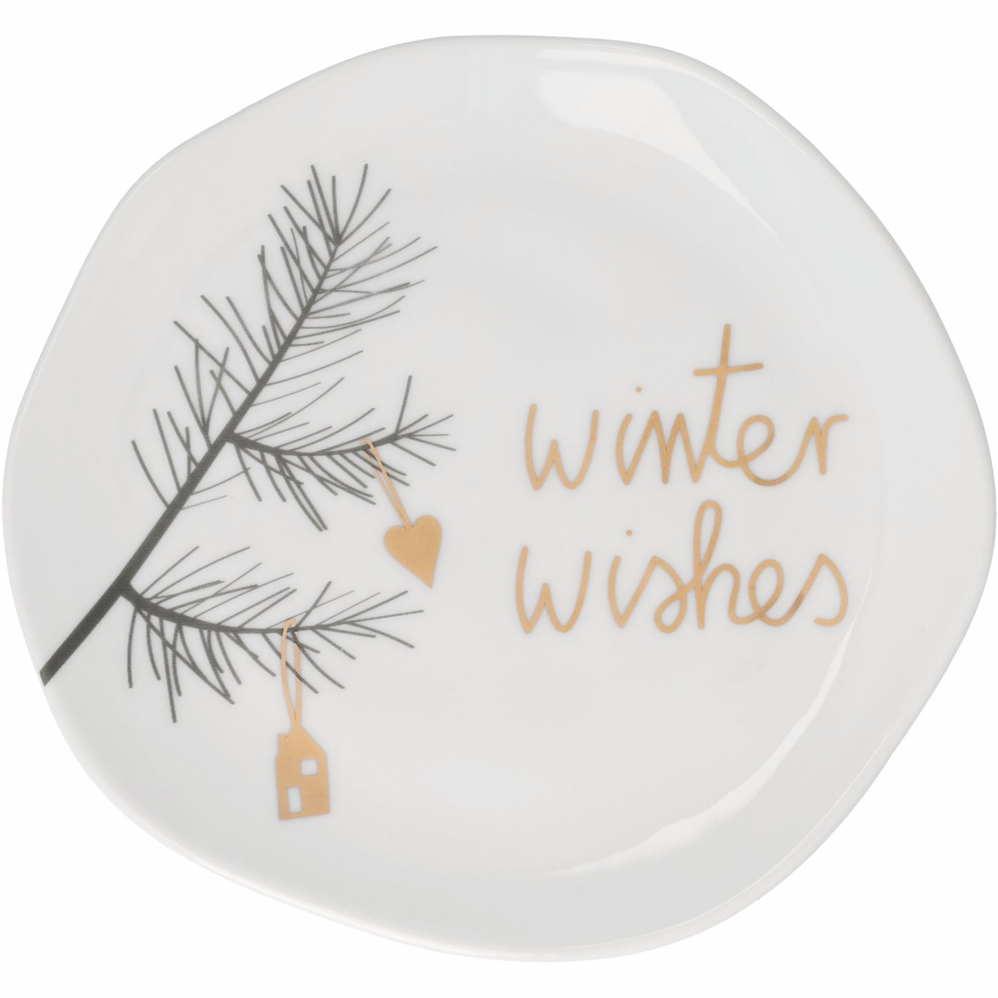 Kleiner Teller Winter wishes D.14cm Dekorativer Teller von räder design für die Adventszeit