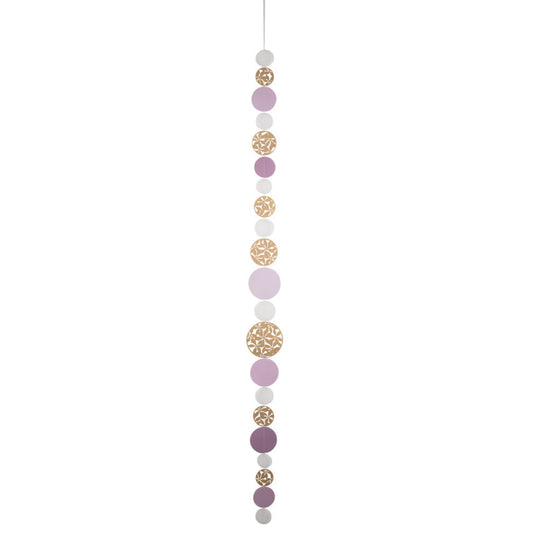 Kreiskette gestanzt gold & rosa 150cm Länge von räder design Girlande Papierkette