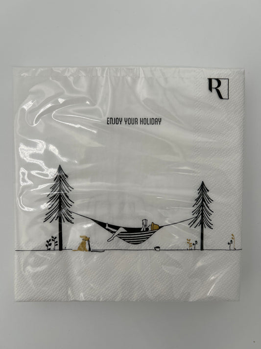 Servietten Enjoy your HolidayServiette 33x33cm Camping Freizeit von räder desgn Neuheit 2026