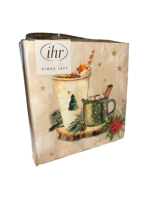 Cocktailservietten 25x25 cm " Weihnachtsgetränke/X-Mas Drinks " von ihr - Weihnachten Weihnachtsdekoration