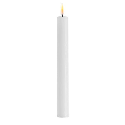 LED Stabkerzen 2 Stück 24 cm Weiß von Deluxe / Unique Homeart Candle / Kerzen