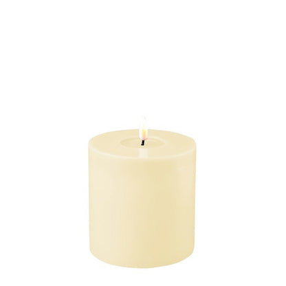 LED Stumpenkerze creme 10 cm von Deluxe Homeart - Kerzen/Candles
