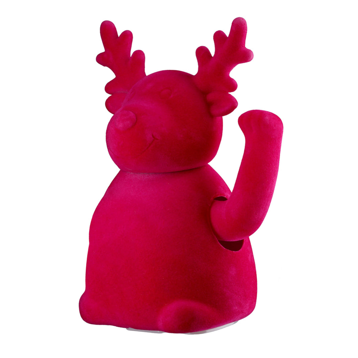 Rentier „Benny“ von Gilde – Weihnachtsfigur Pink & Rot 17,5 cm