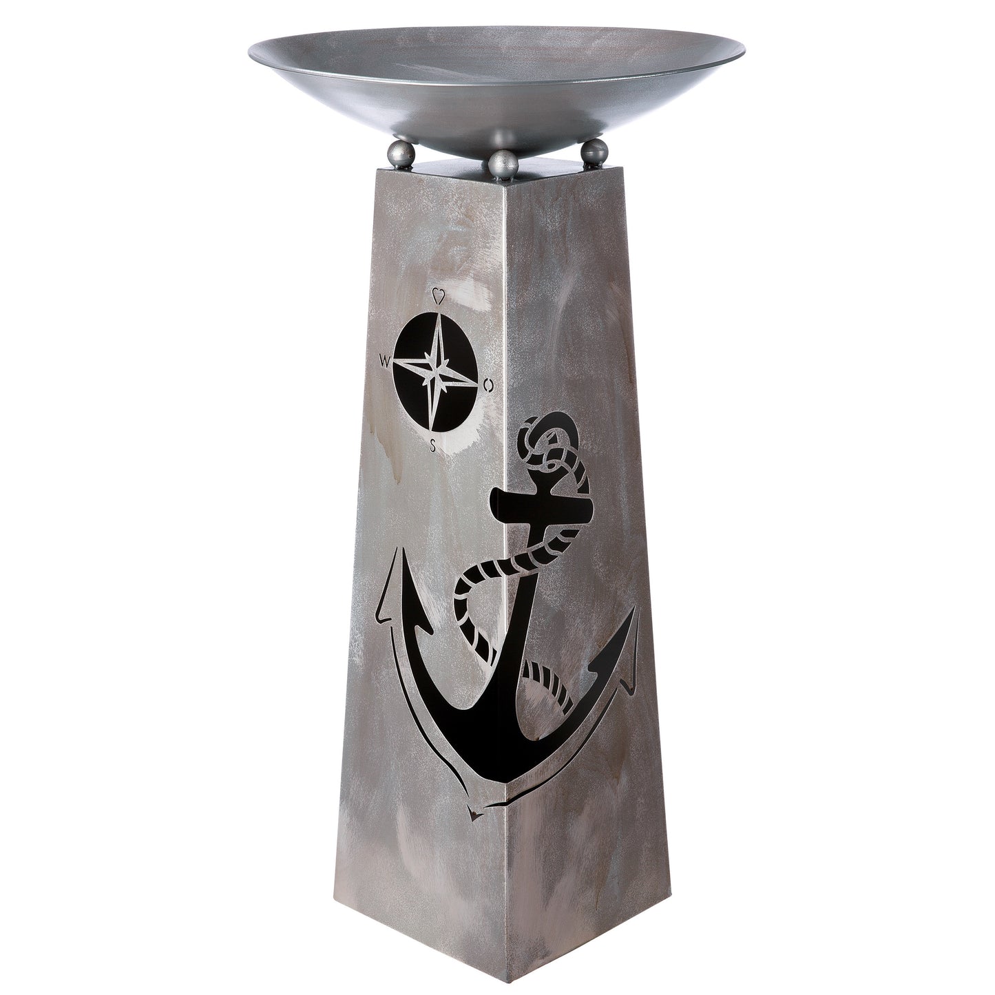 Maritimer Schalenständer Anker aus Metall  von Gilde - Hingucker - 95cm hoch - skandinavisch
