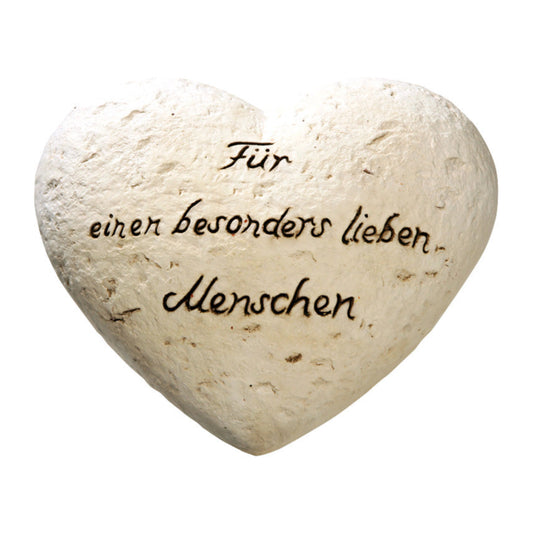Keramikherz mit Spruch "Für einen besonders lieben Menschen" von small foot - Geschenkidee Herz aus Keramik