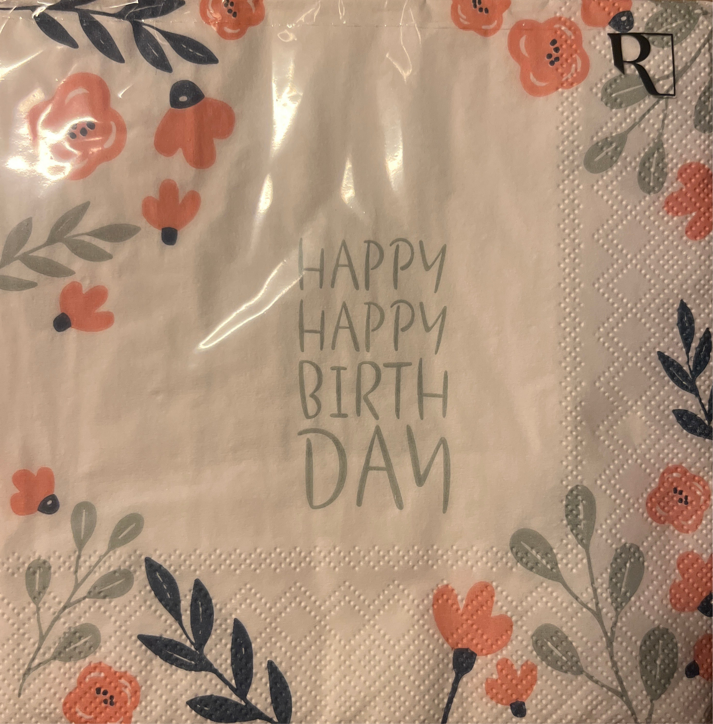 Servietten 33x33 cm "Happy Happy Birthday" von räder