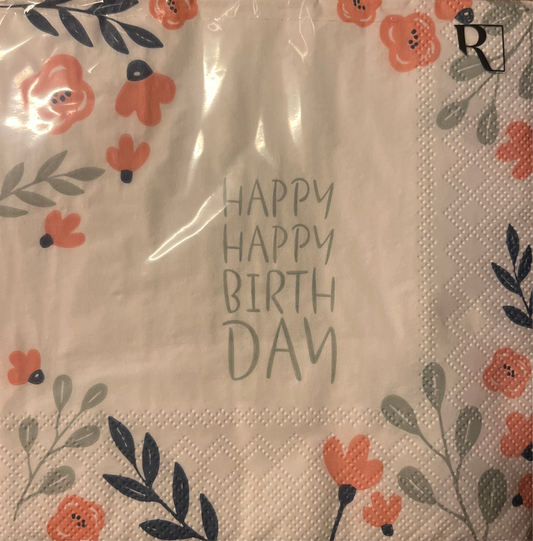 Servietten 33x33 cm "Happy Happy Birthday" von räder