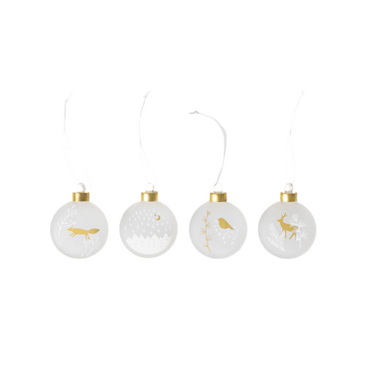 Glasmedaillon 4er-Set "Winterzauber" von räder design - Weihnachten Weihnachtsdekoration